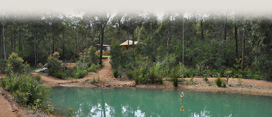 Self contained accommodation with spring fed swimming hole
